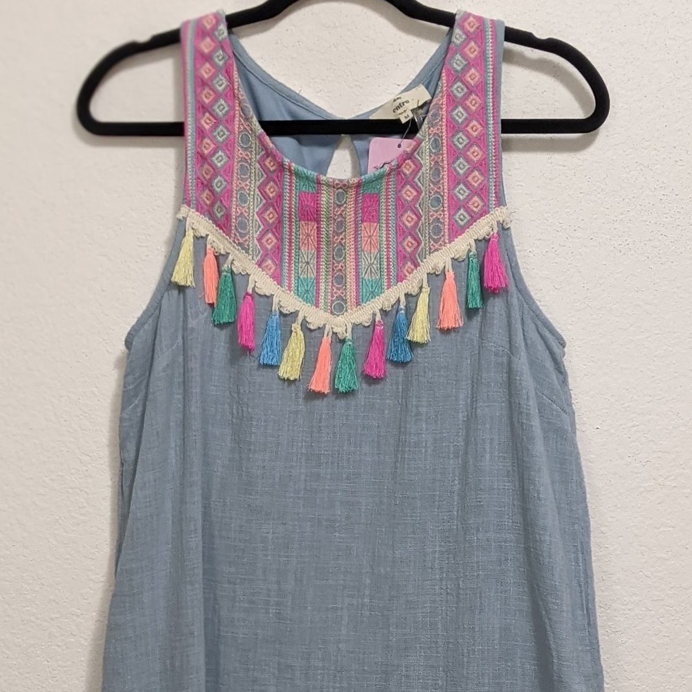 Beautiful Embroidered Pom Dress | M